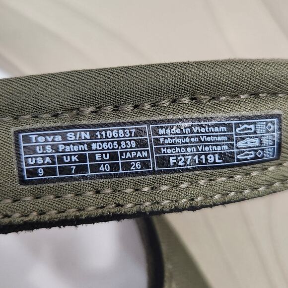 Teva Cross-Foot Sporty Closed Toe Tirra Ct Sandal Burnt Olive Womens Size 9 NWOT - Picture 11 of 11